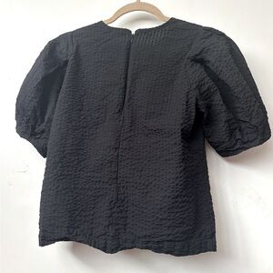 Black Textured Women's Top